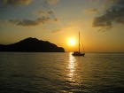 アンダマン海に沈む美しい夕日