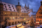 ドイツ南部の街 中世の宝石箱でのクリスマスマーケット