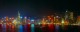 輝く香港の魔天楼群