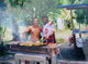 釣りの後はBBQ