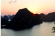 ハロン湾の夕日
