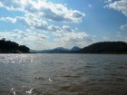 のどかな風景を見ながらのメコン川クルーズ