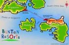 シンガポールとビンタン島の地図