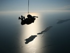 スカイダイビングをしながら見るクロアチアの美しい海