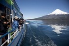 トードスロスサントス湖から見るオソルノ火山