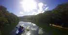 午前中はカヌーを漕いで、マングローブ散策とジャングル探検。