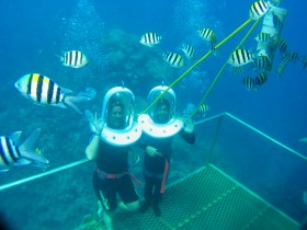 海の中を歩くオーシャンウォーカー（別料金）