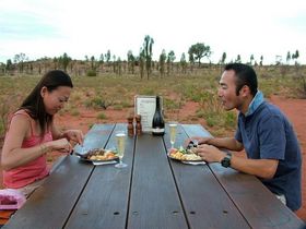 野外で食べるオージースタイルのBBQは格別