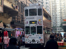 香港の2階建てトラムにも乗ります！