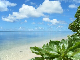 アメリカ軍が最初に上陸した地点（オレンジビーチ）