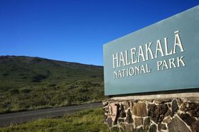 ハレアカラ国立公園の看板