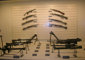 朝鮮時代に実際に使われた鉄砲などの展示