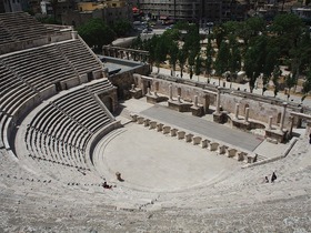 アンマンで古代ローマの劇場を鑑賞