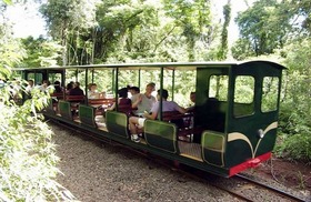 イグアス国立公園からトロッコ列車でイグアスの滝へ。