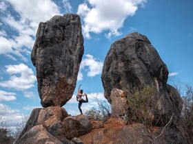 Balancing rockで記念撮影