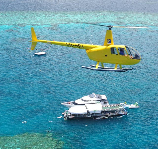 ハミルトン島 片道ヘリコプターで行くリーフワールドツアー|ホットホリデー