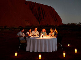 星空の下で楽しむBBQとエアーズロック【英語ガイド / BBQディナー / 星空観測】