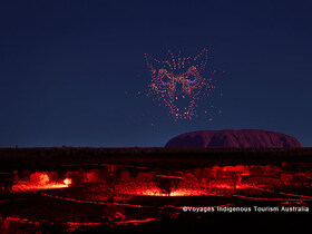 夜空を彩るドローンによる音と光のショー【ウィンジリ・ウィル】｜ショー＆軽食付き（日本語オーディオガイド付き）