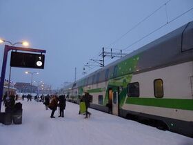 ロヴァニエミ発ヘルシンキ行き片道寝台列車 サンタエクスプレス