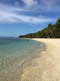 サンゴの浜でシュノーケリング