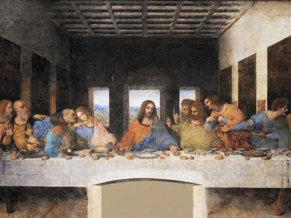 とっておきし福袋 ダヴィンチ ステンドグラスLast Supper最後の晩餐 グラス 工芸品